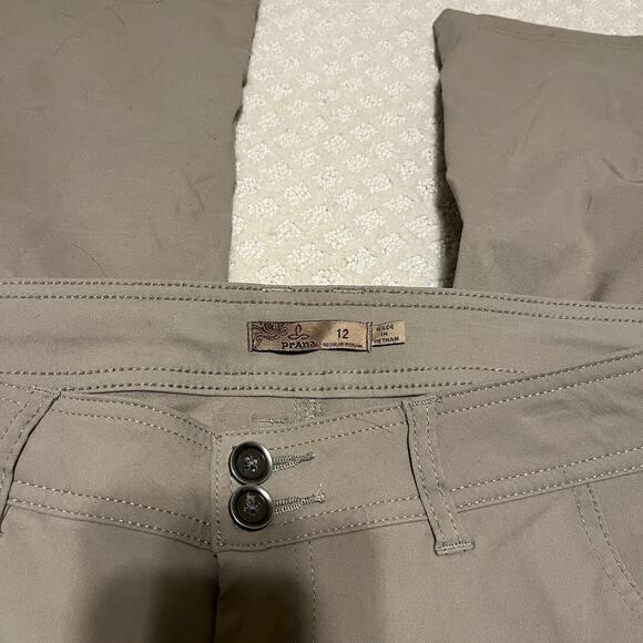 Prana Halle Straight Leg UPF50+ Hiking Outdoor Pants Slate Green Size 12 - Picture 7 of 7